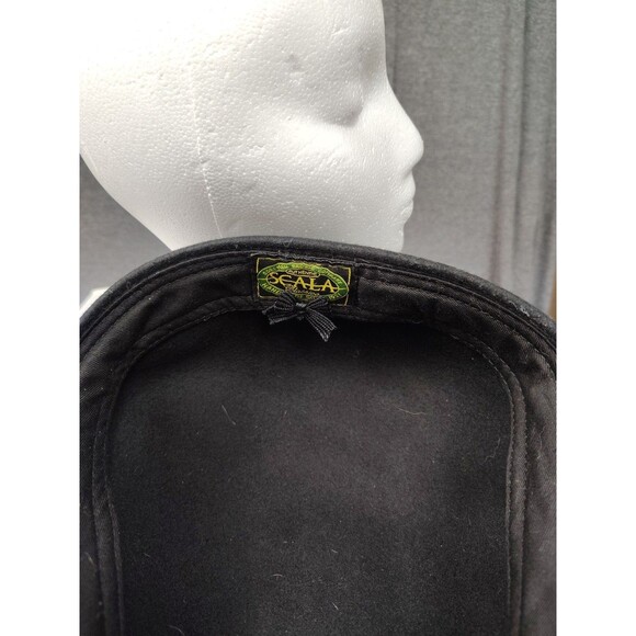 SCALA Dorfman Pacific Cap Newsboy Hat Black Wool Mens XL - Picture 6 of 7